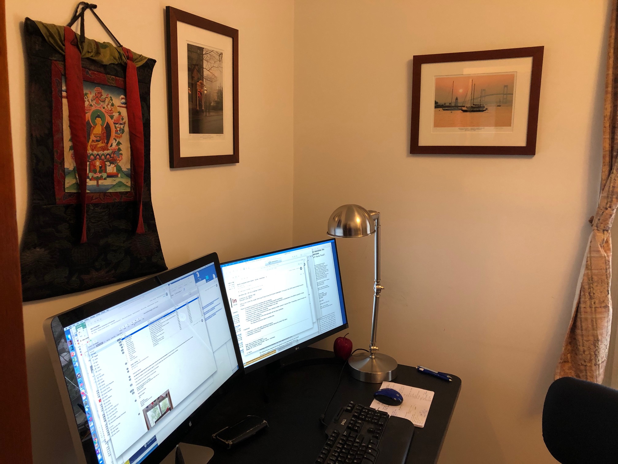 Michael Yafee working from home workspace